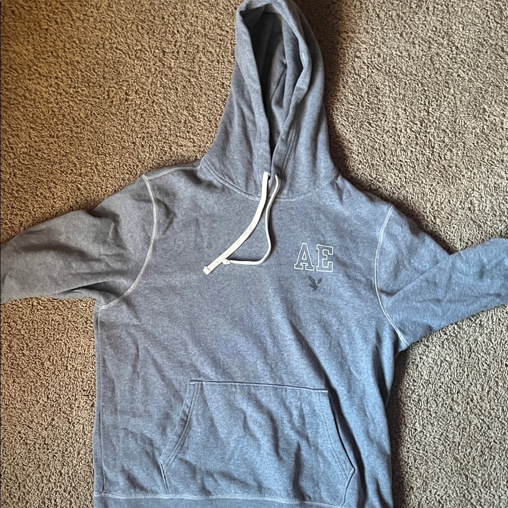 American Eagle Outfitters Charcoal Hoodie with Logo